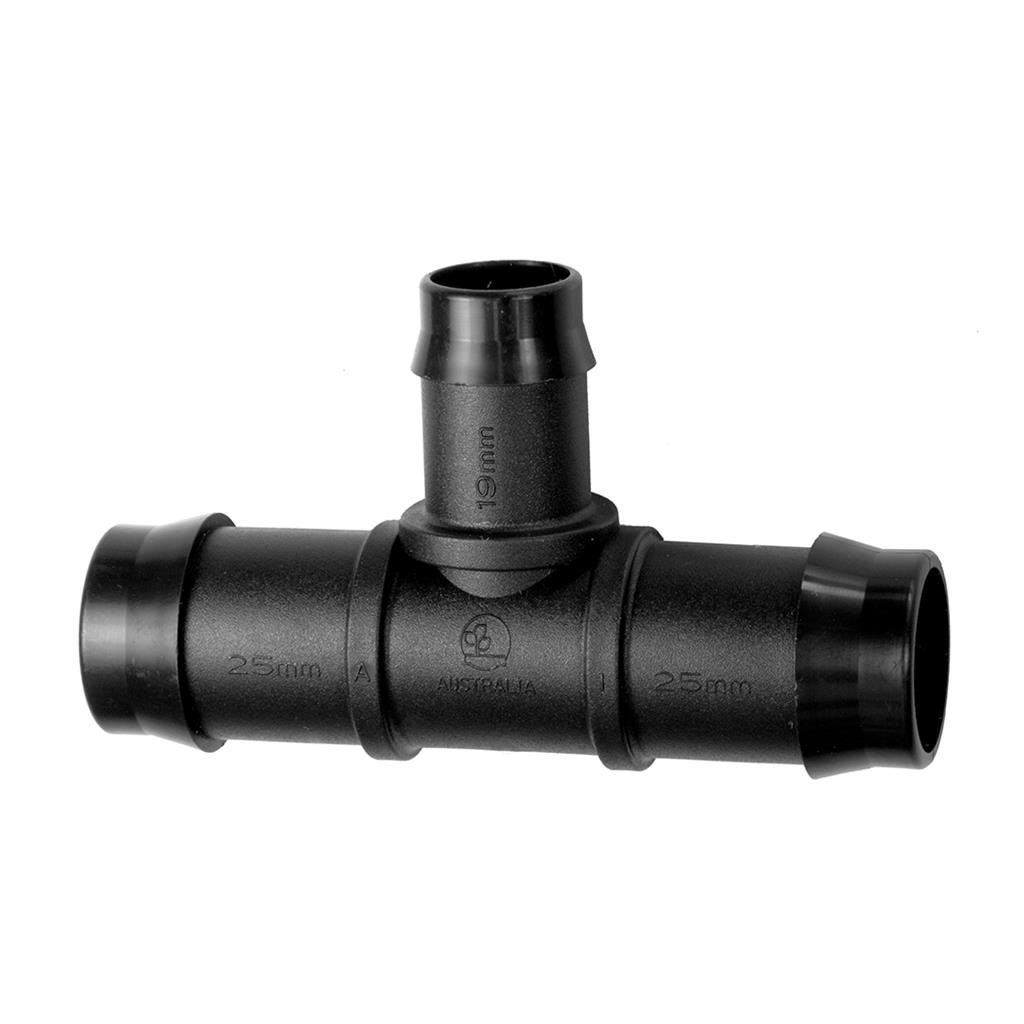 25mm/19mm Barb Reducer Tee - Pack of 25