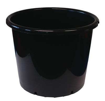 Round Black 15L Pot